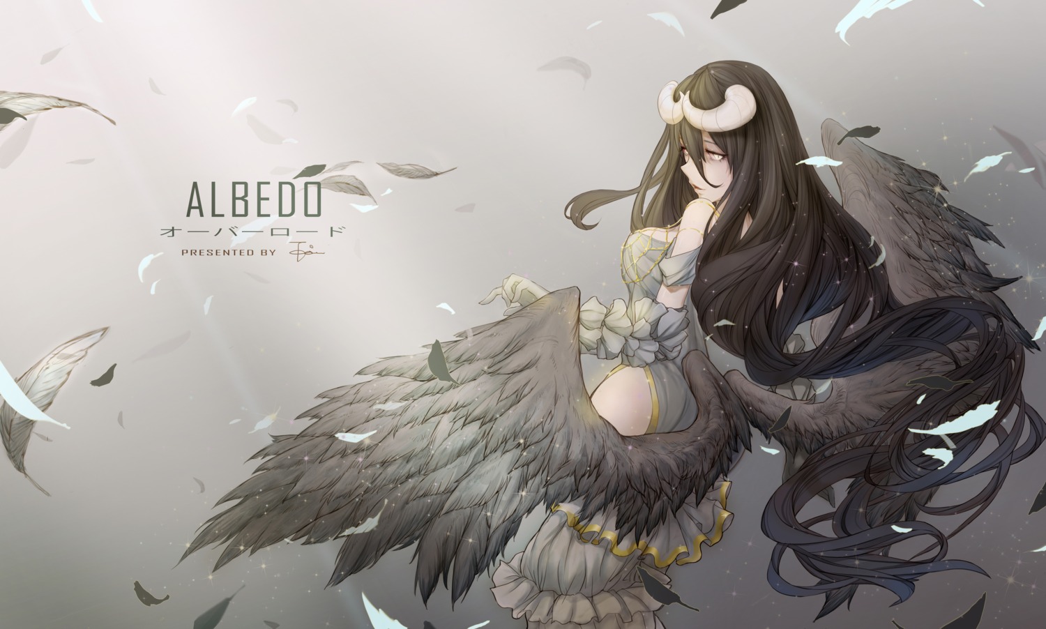 albedo_(overlord) horns overlord taria wings