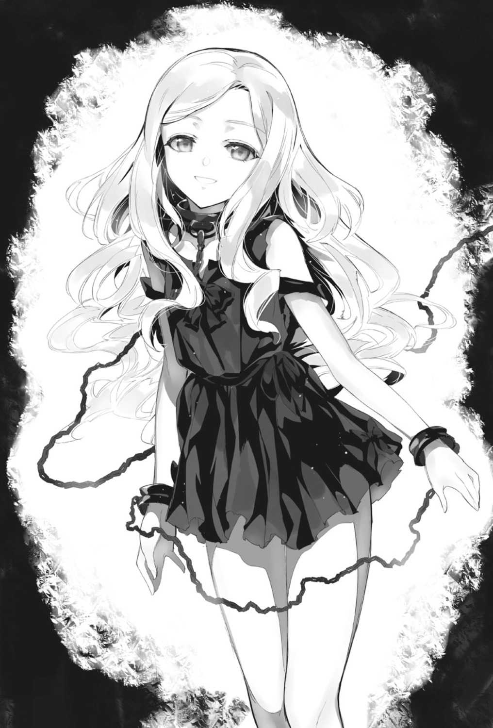 arisa_(death_march) bondage death_march_kara_hajimaru_isekai_kyousoukyoku dress monochrome shrimpman