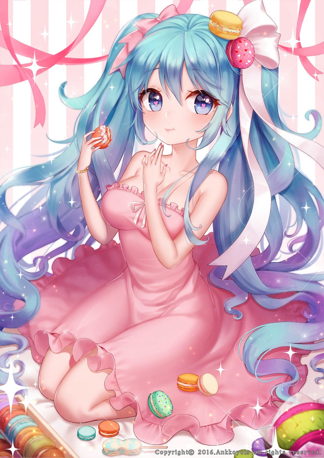 ango cleavage dress hatsune_miku vocaloid