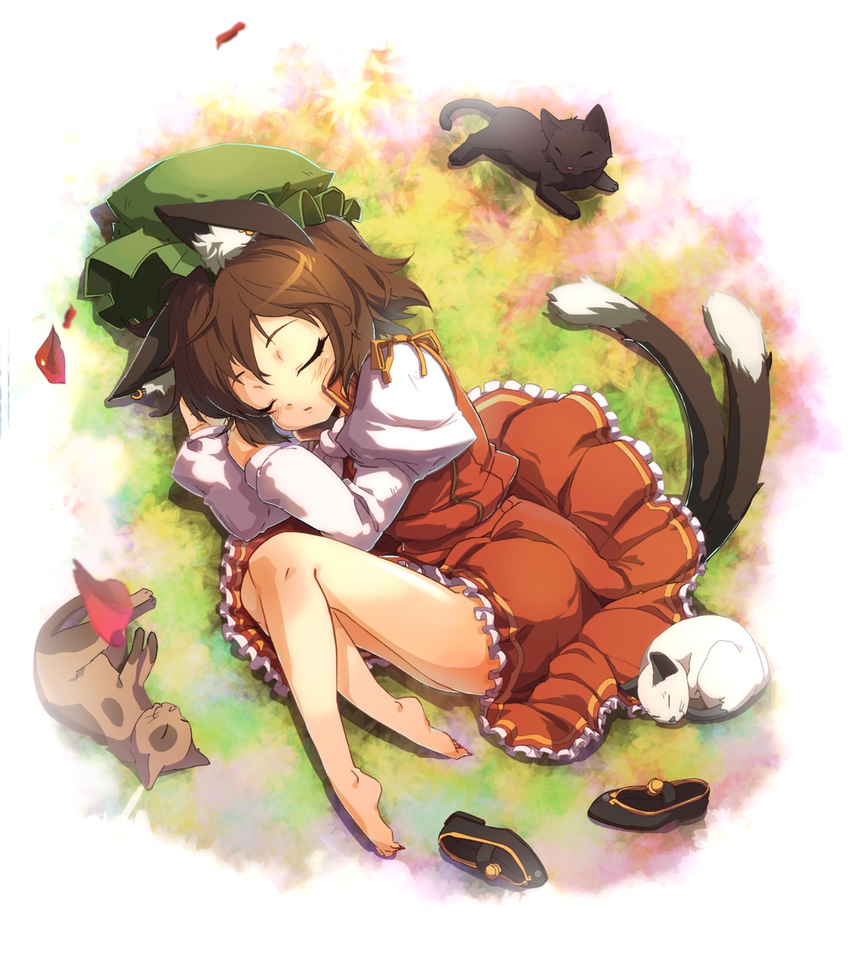 animal_ears chen ikeda_p-rou neko nekomimi tail touhou