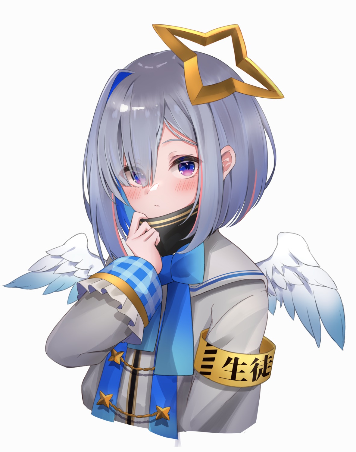 amane_kanata angel higashigure hololive seifuku wings