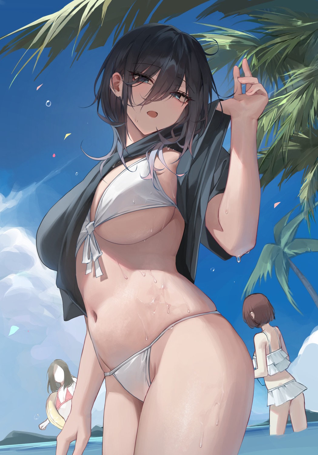 bara_(03_bara_) bikini shirt_lift swimsuits undressing wet