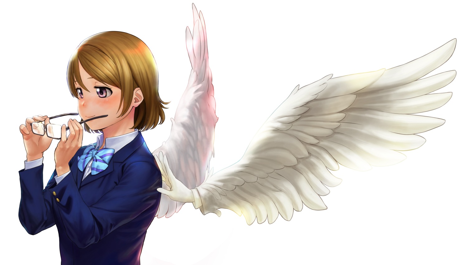 koizumi_hanayo love_live! megane seifuku turiganesou800 wings