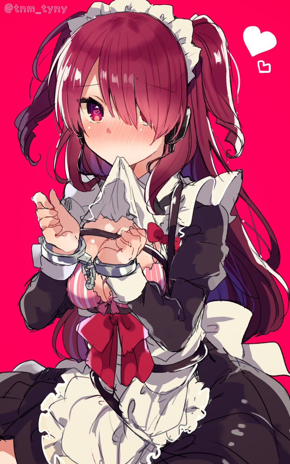 bondage bra cleavage ikeuchi_tanuma maid shirt_lift