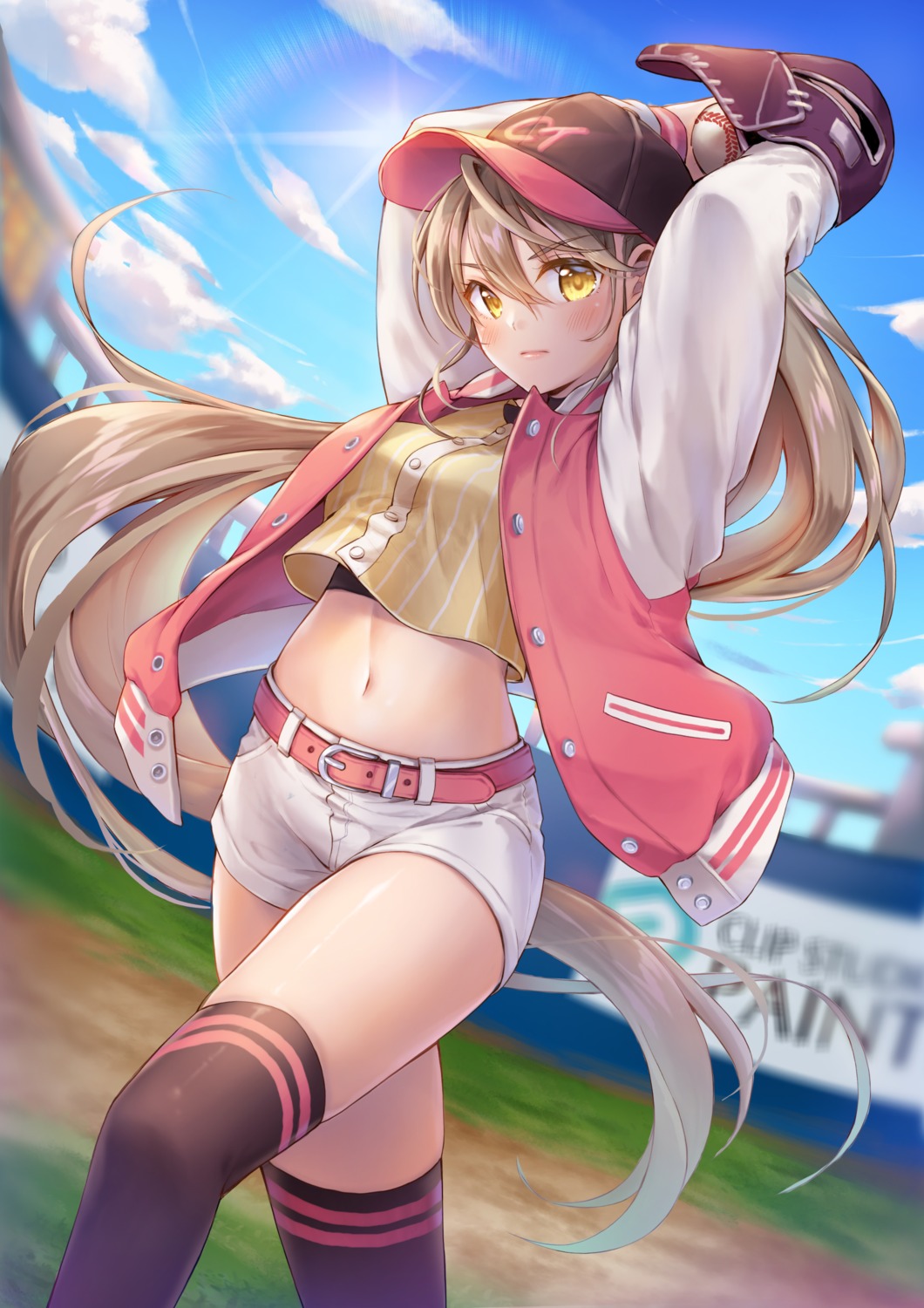 baseball ika_(4801055) thighhighs