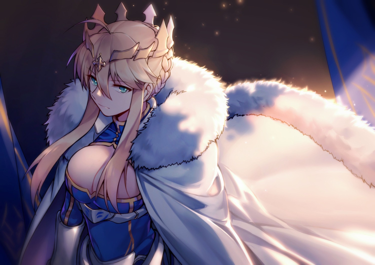 armor artoria_pendragon_(lancer) cleavage fate/grand_order yorukun