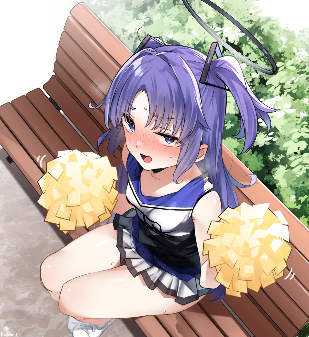 blue_archive cheerleader halo hayase_yuuka kandori