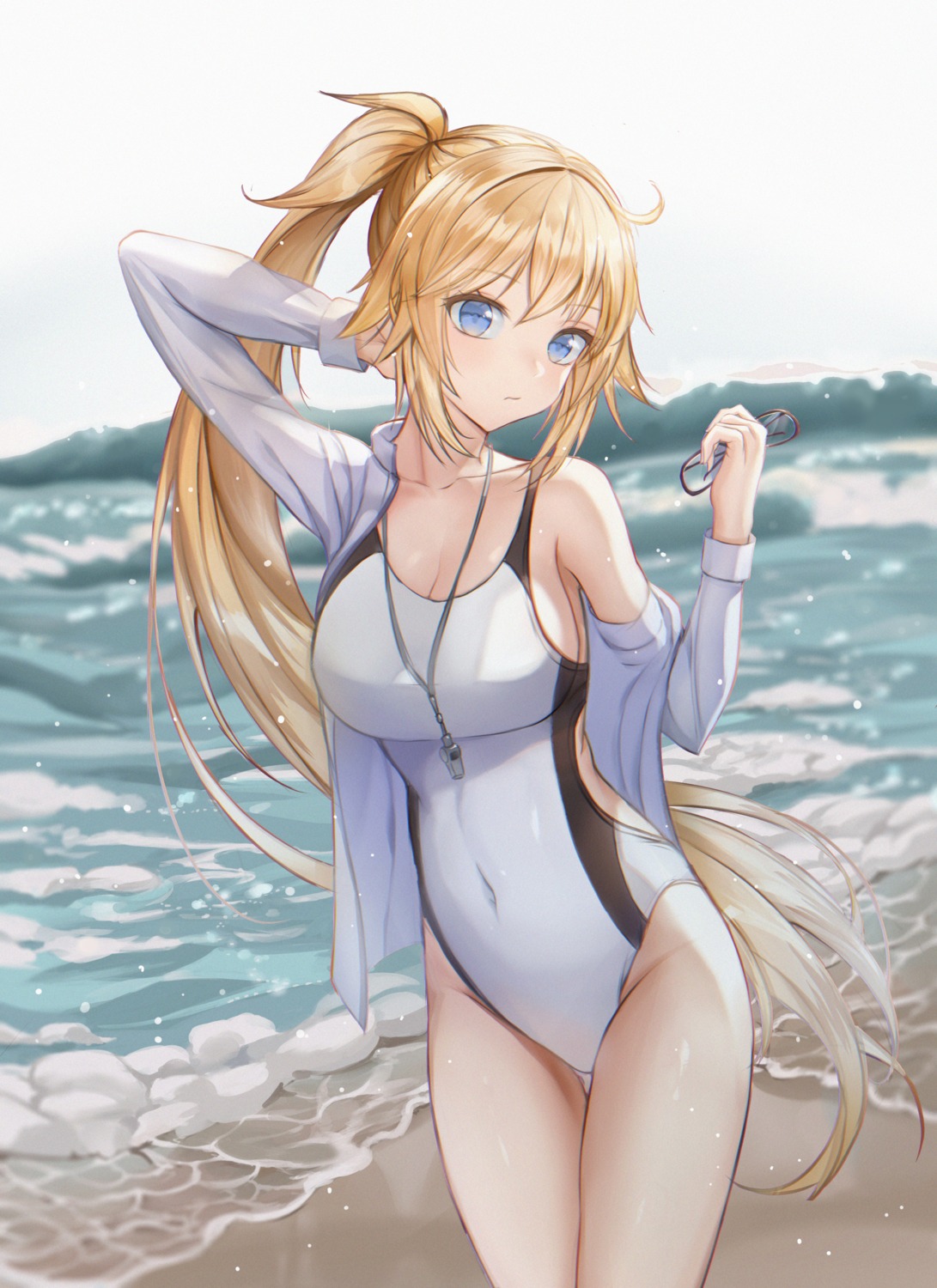 cleavage fate/grand_order hamong jeanne_d'arc swimsuits