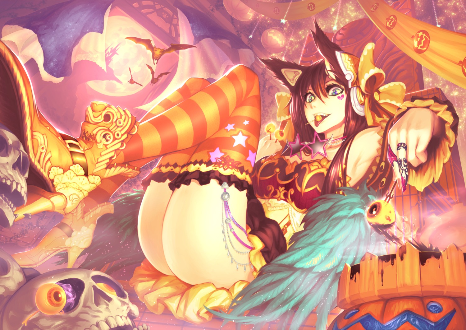 animal_ears ass halloween heels noname thighhighs