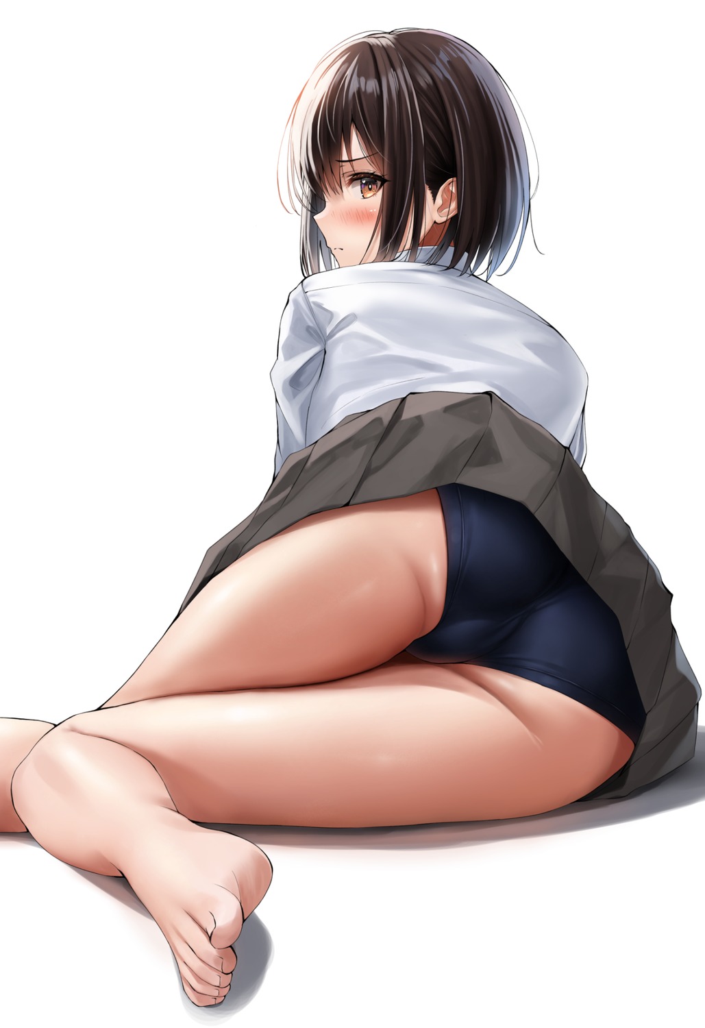 ass feet seifuku skirt_lift swimsuits yukemuriganmo