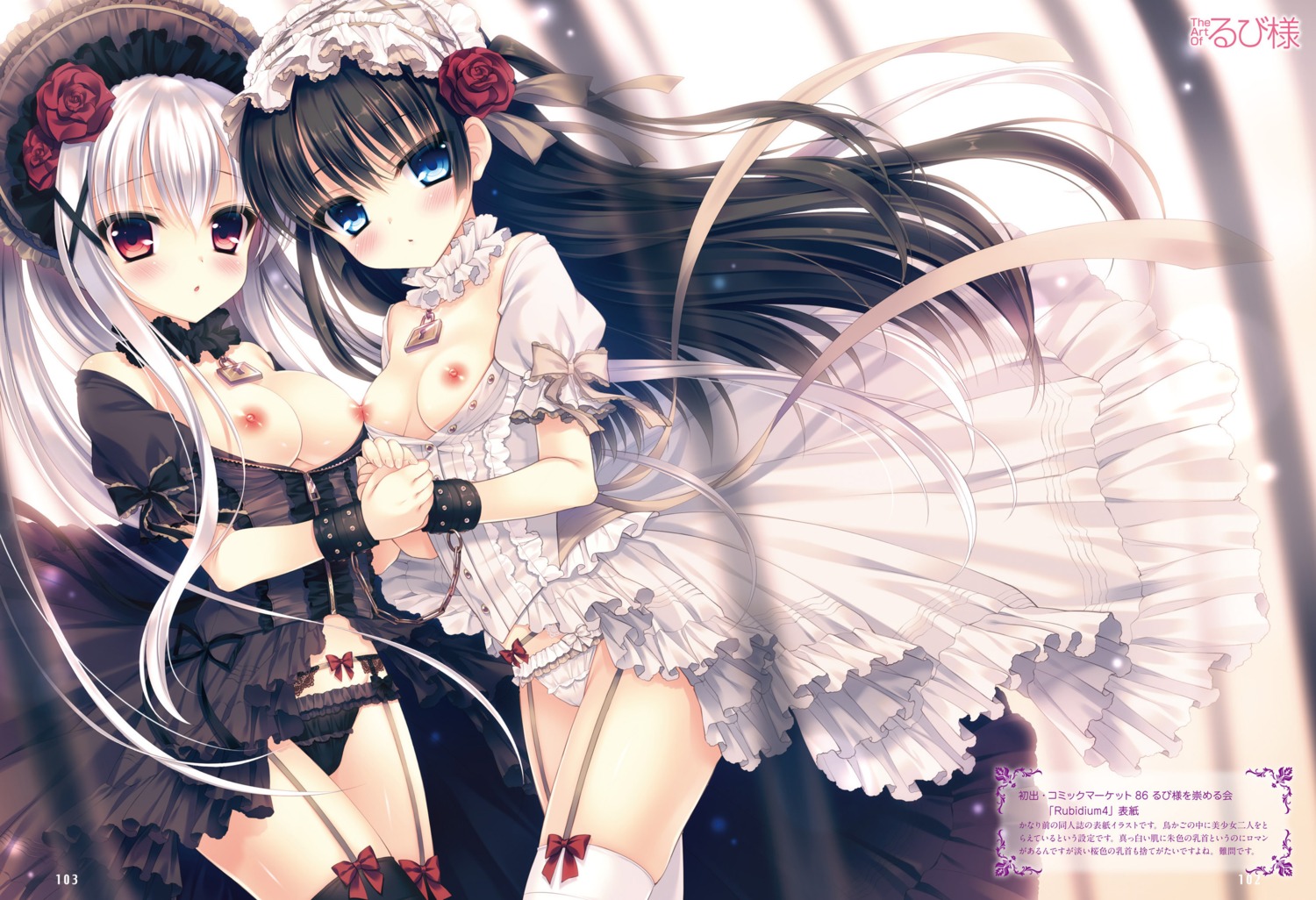 breasts dress garter_belt gothic_lolita lolita_fashion nipples pantsu rubi-sama stockings thighhighs wori