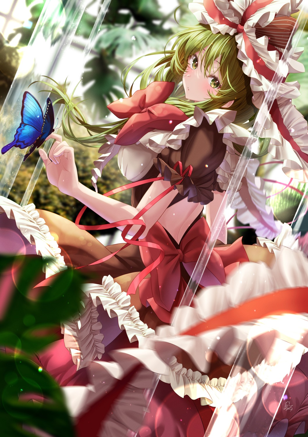 kagiyama_hina skirt_lift totomiya touhou