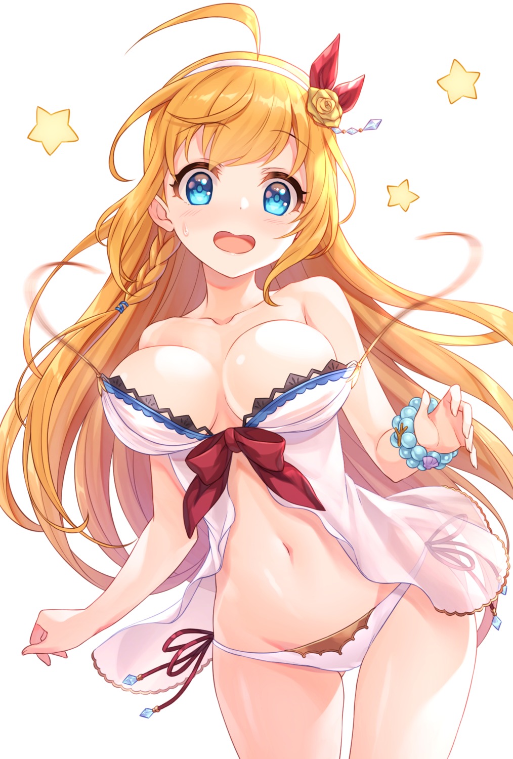 cameltoe pecorine princess_connect! princess_connect!_re:dive see_through swimsuits tomo_(tmtm_mf_mf) wardrobe_malfunction