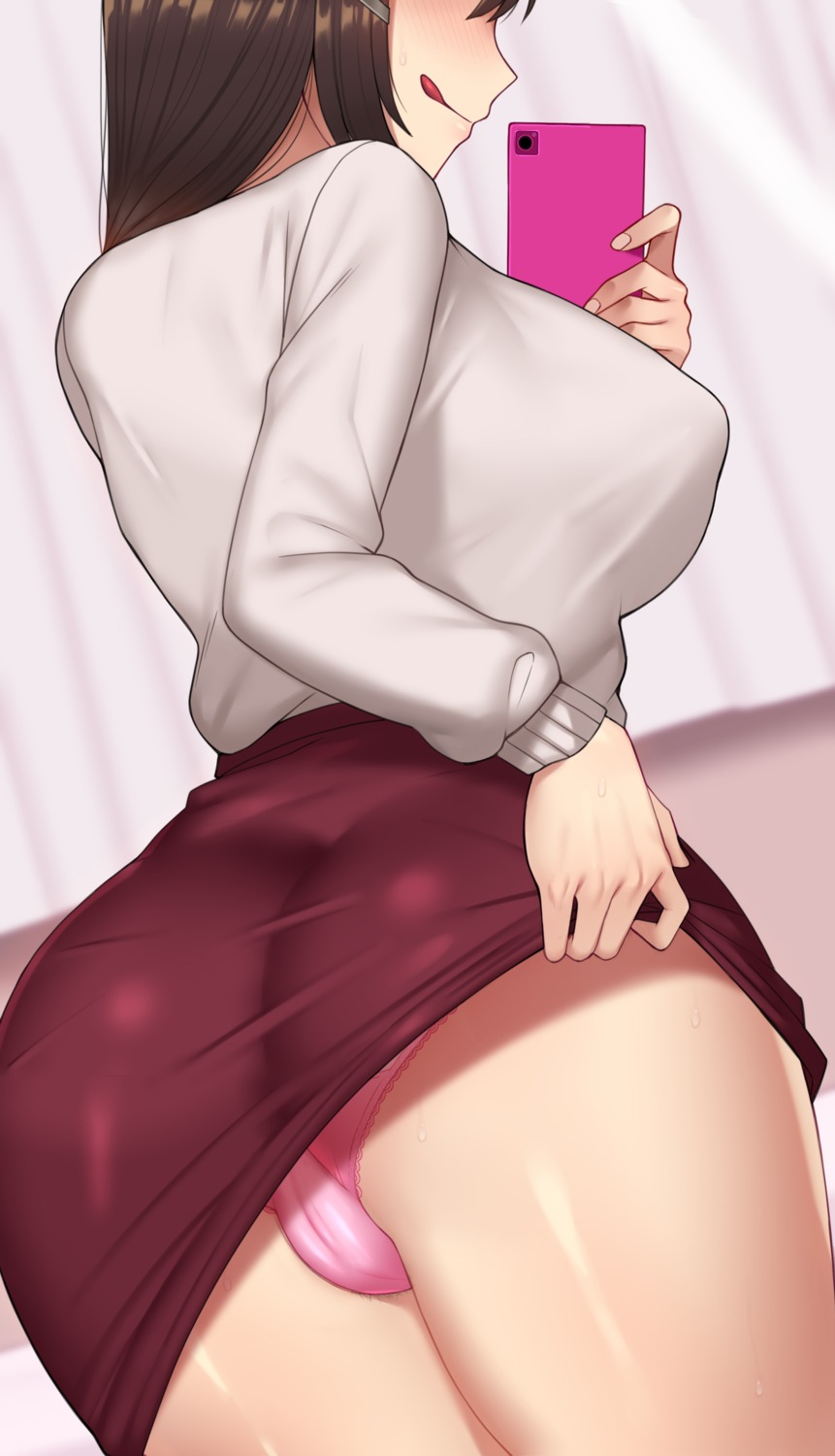 ass cameltoe nt00 pantsu skirt_lift sweater