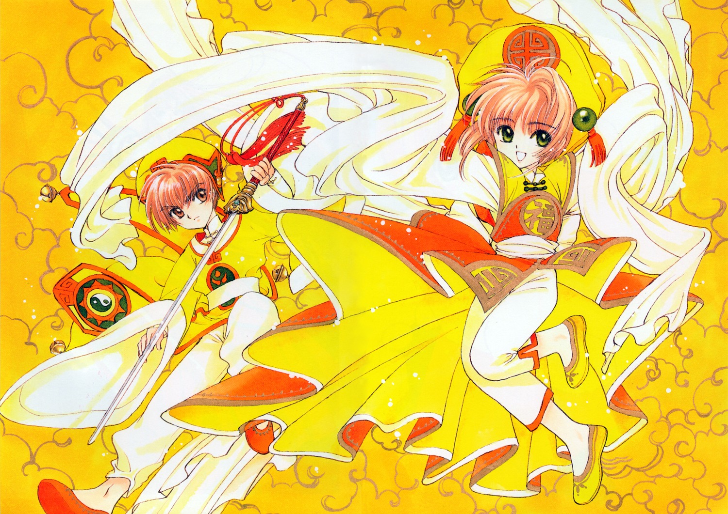 bleed_through card_captor_sakura clamp duplicate kinomoto_sakura li_syaoran