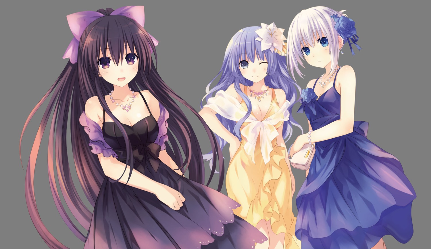 cleavage date_a_live dress izayoi_miku tobiichi_origami transparent_png tsunako yatogami_tooka