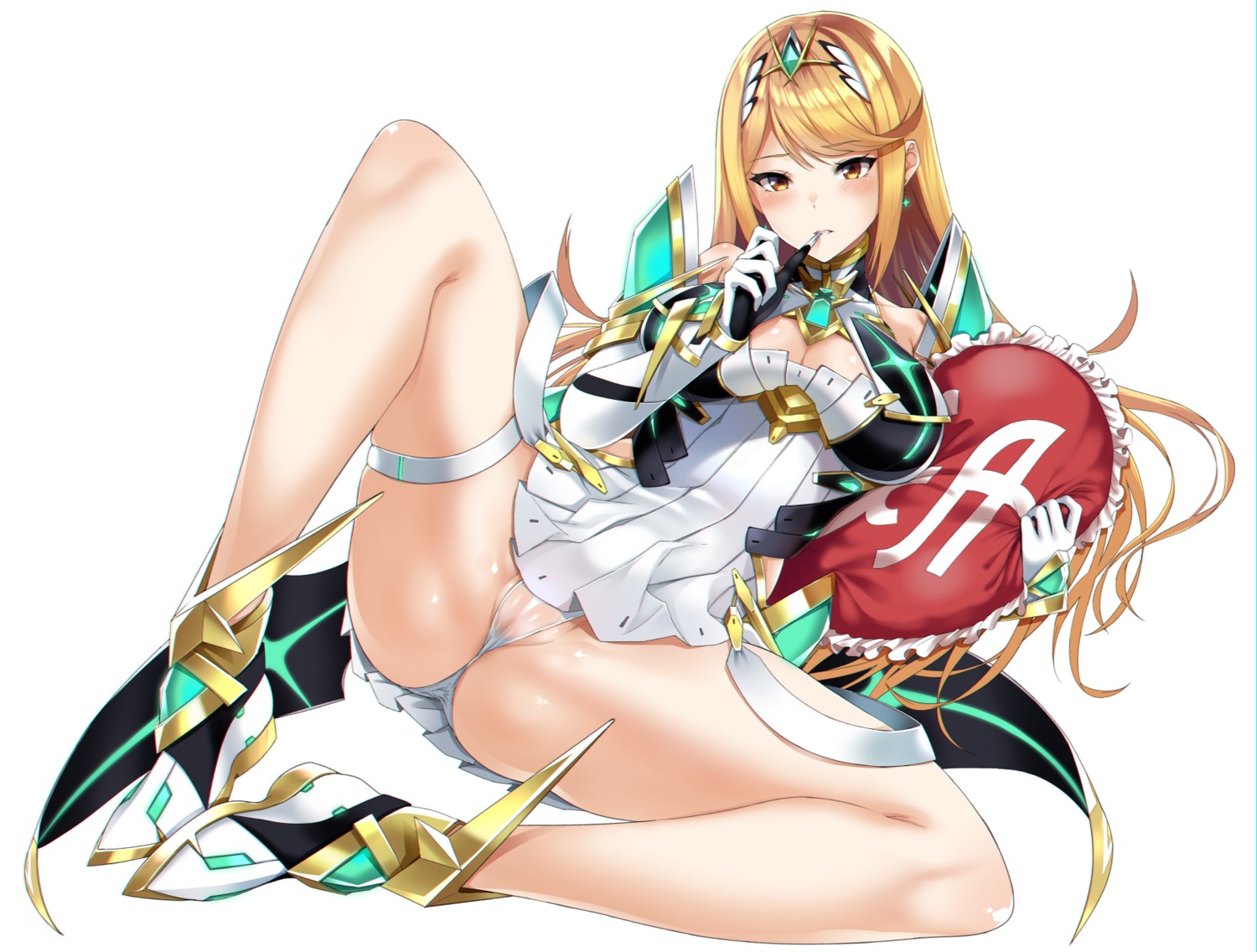 cleavage enshin garter hikari_(xenoblade_2) pantsu pussy see_through thong xenoblade_(series) xenoblade_2