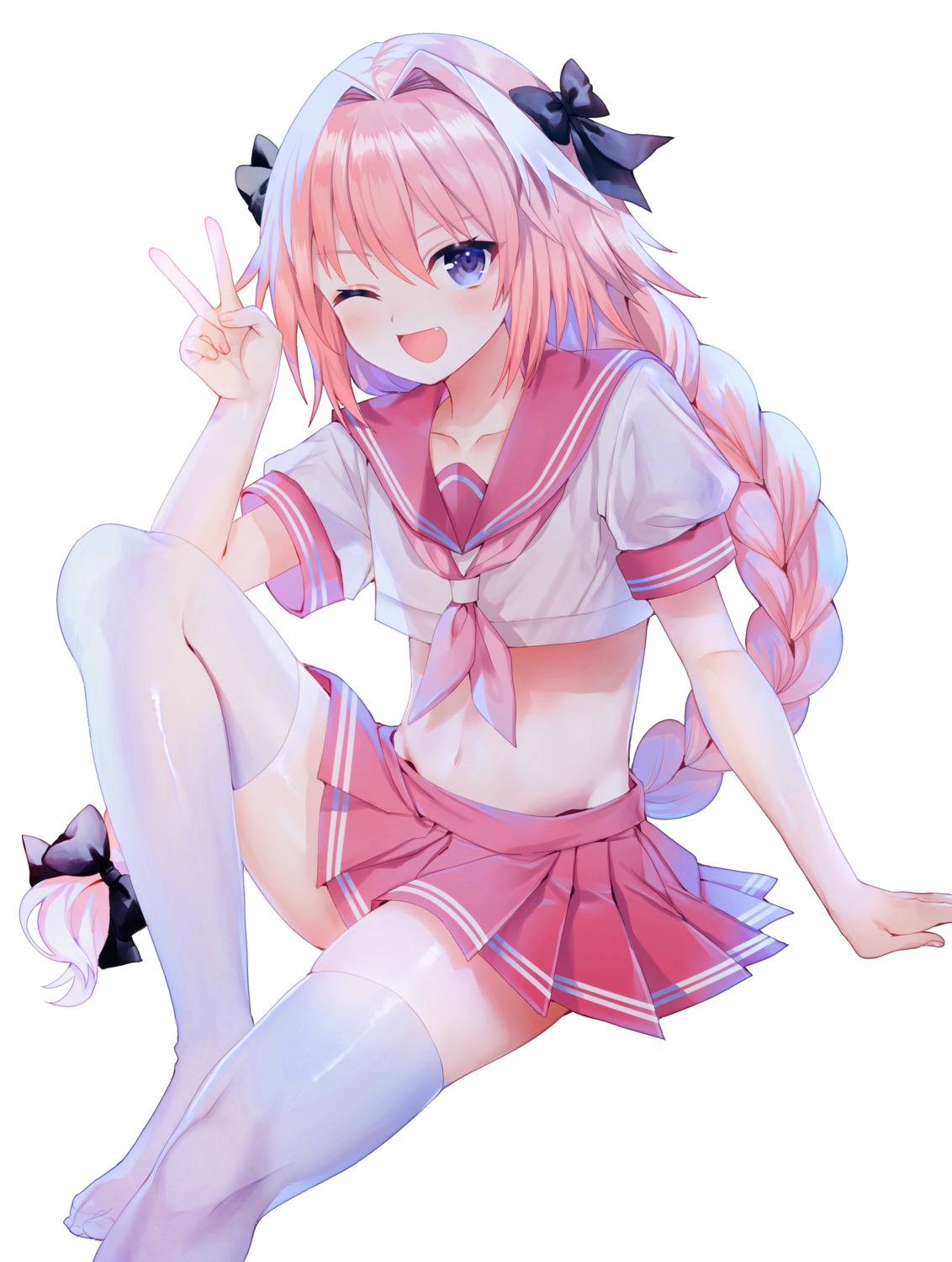 abandon_ranka astolfo_(fate) fate/grand_order seifuku thighhighs trap