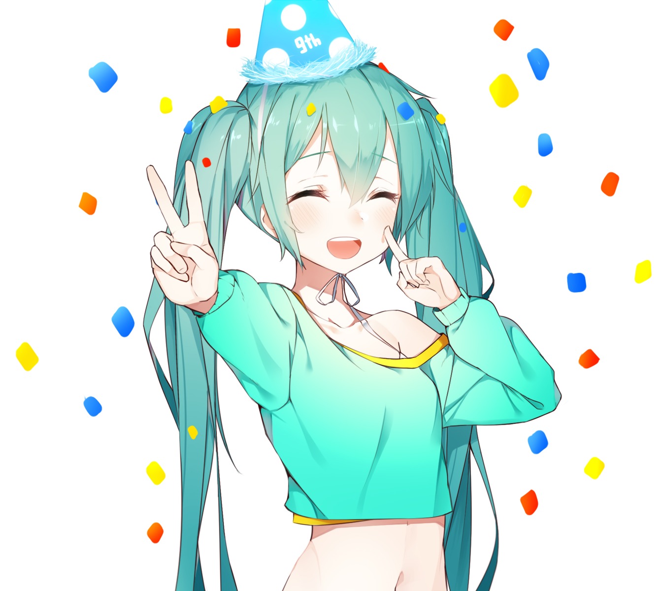 bikini_top hatsune_miku swimsuits the_cold vocaloid