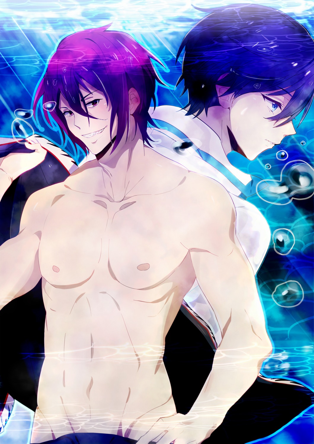 free! kagura_kurosaki male matsuoka_rin nanase_haruka