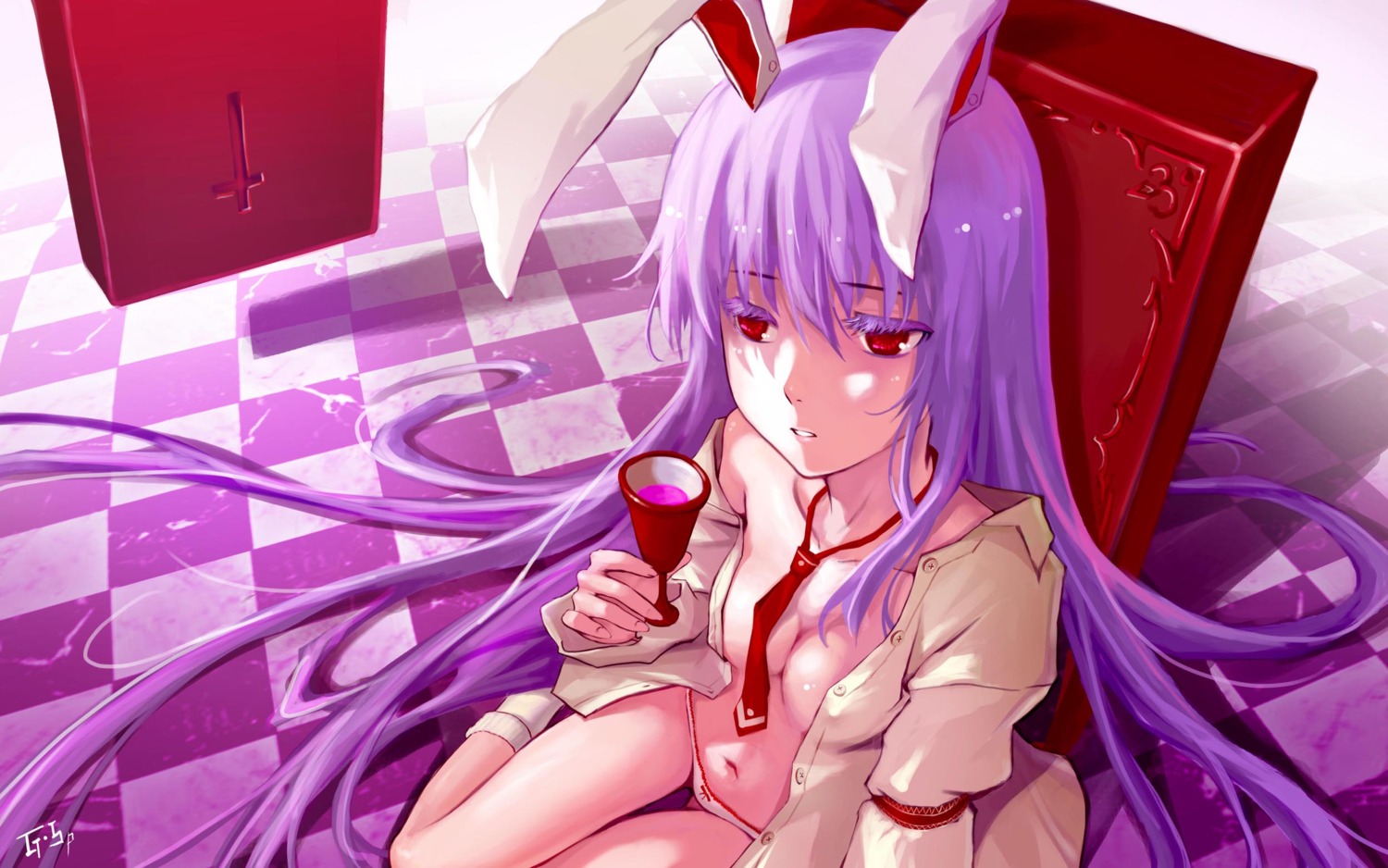 g_scream no_bra open_shirt pantsu reisen_udongein_inaba touhou