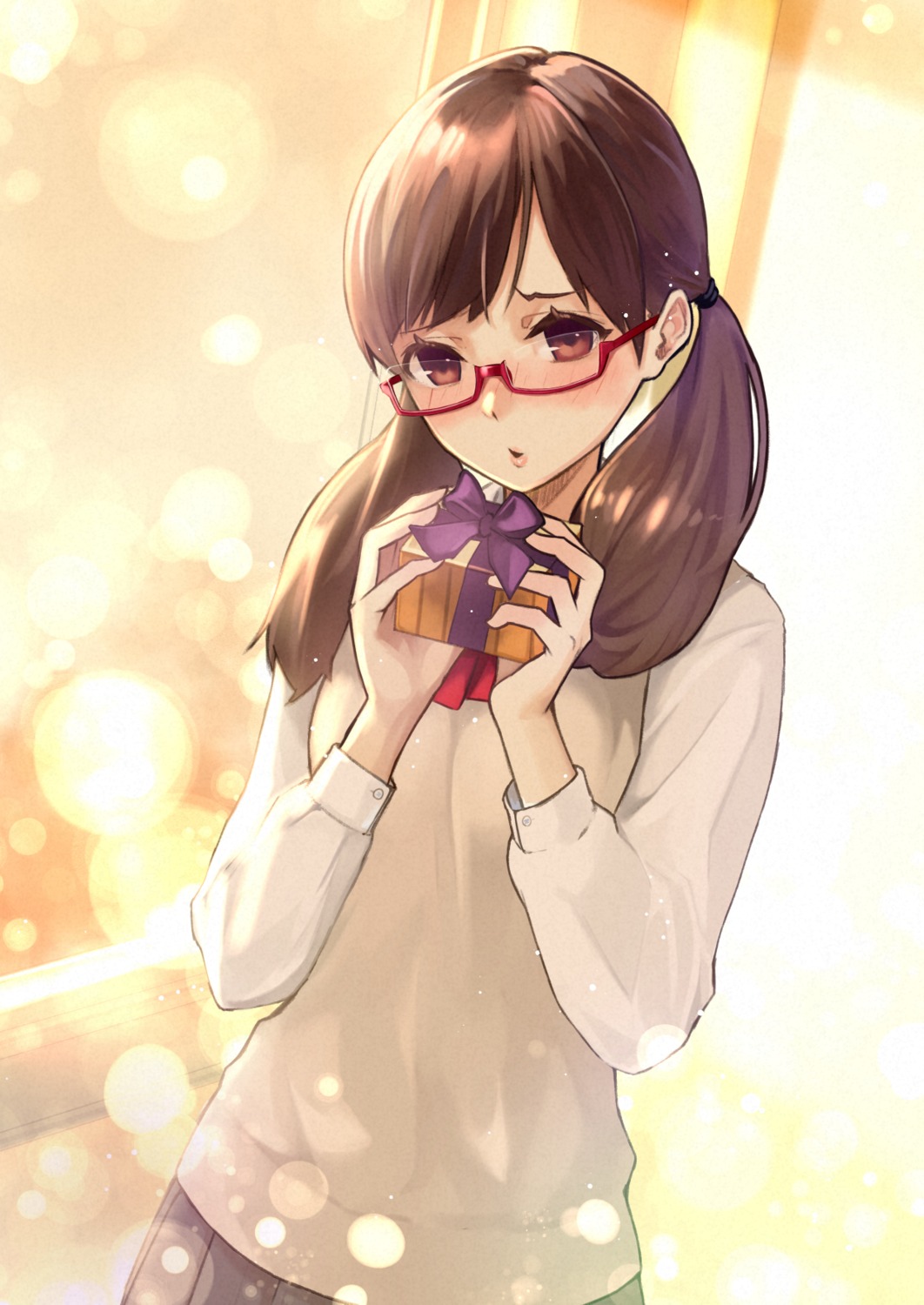 ashiya_hiro megane seifuku sweater valentine