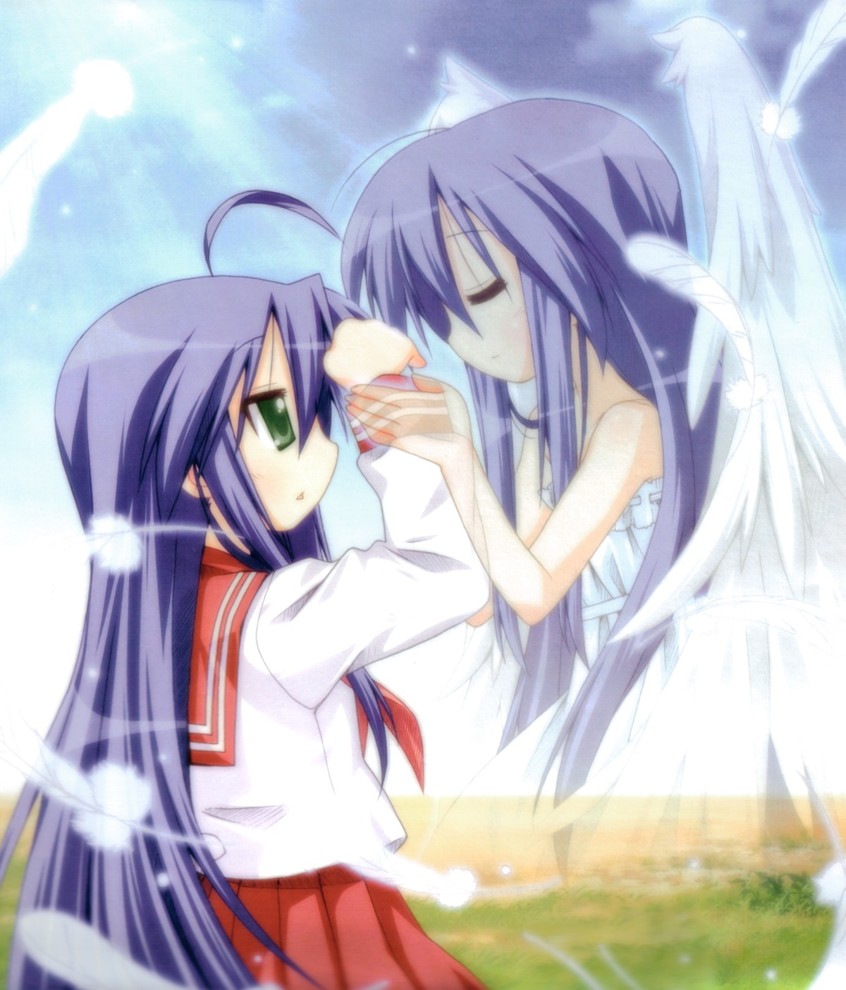 angel izumi_kanata izumi_konata lucky_star wings yoshimizu_kagami