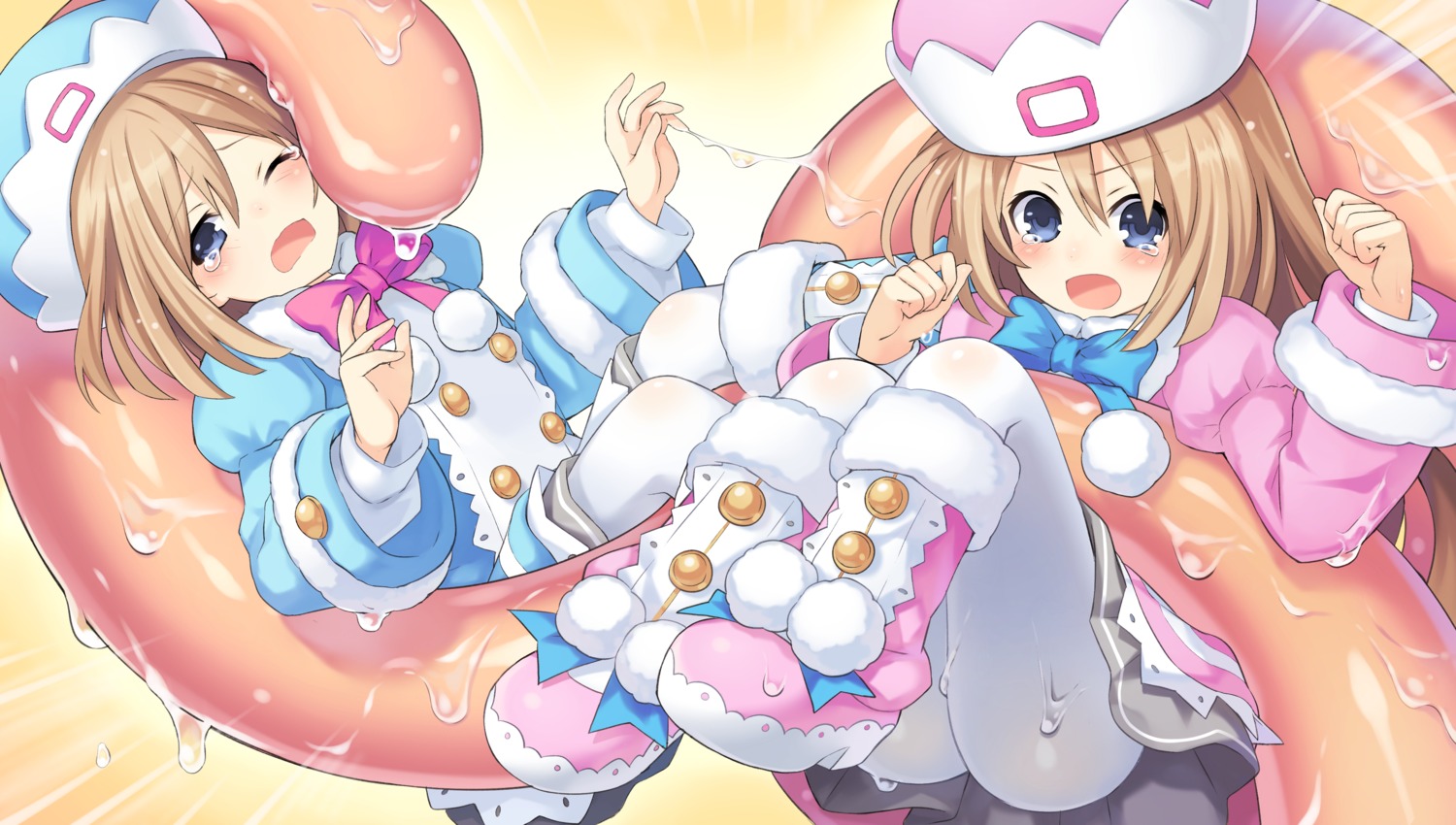 choujigen_game_neptune choujigen_game_neptune_re;birth_2_sisters_generation pantyhose ram_(choujigen_game_neptune) rom_(choujigen_game_neptune) tentacles tsunako