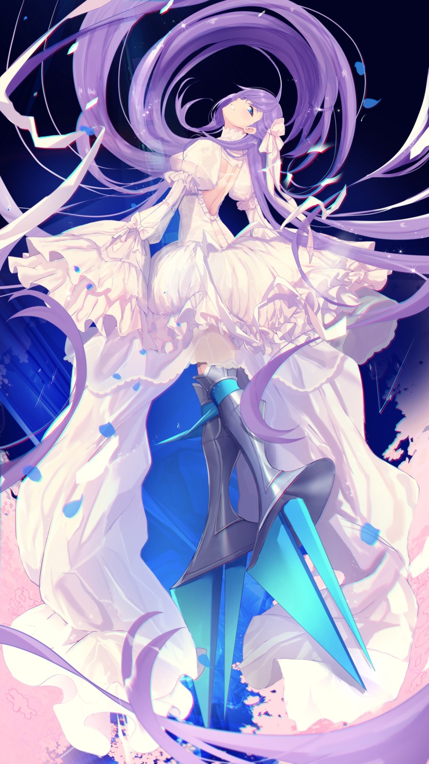 armor dress fate/grand_order meltryllis no_bra see_through skirt_lift untsue