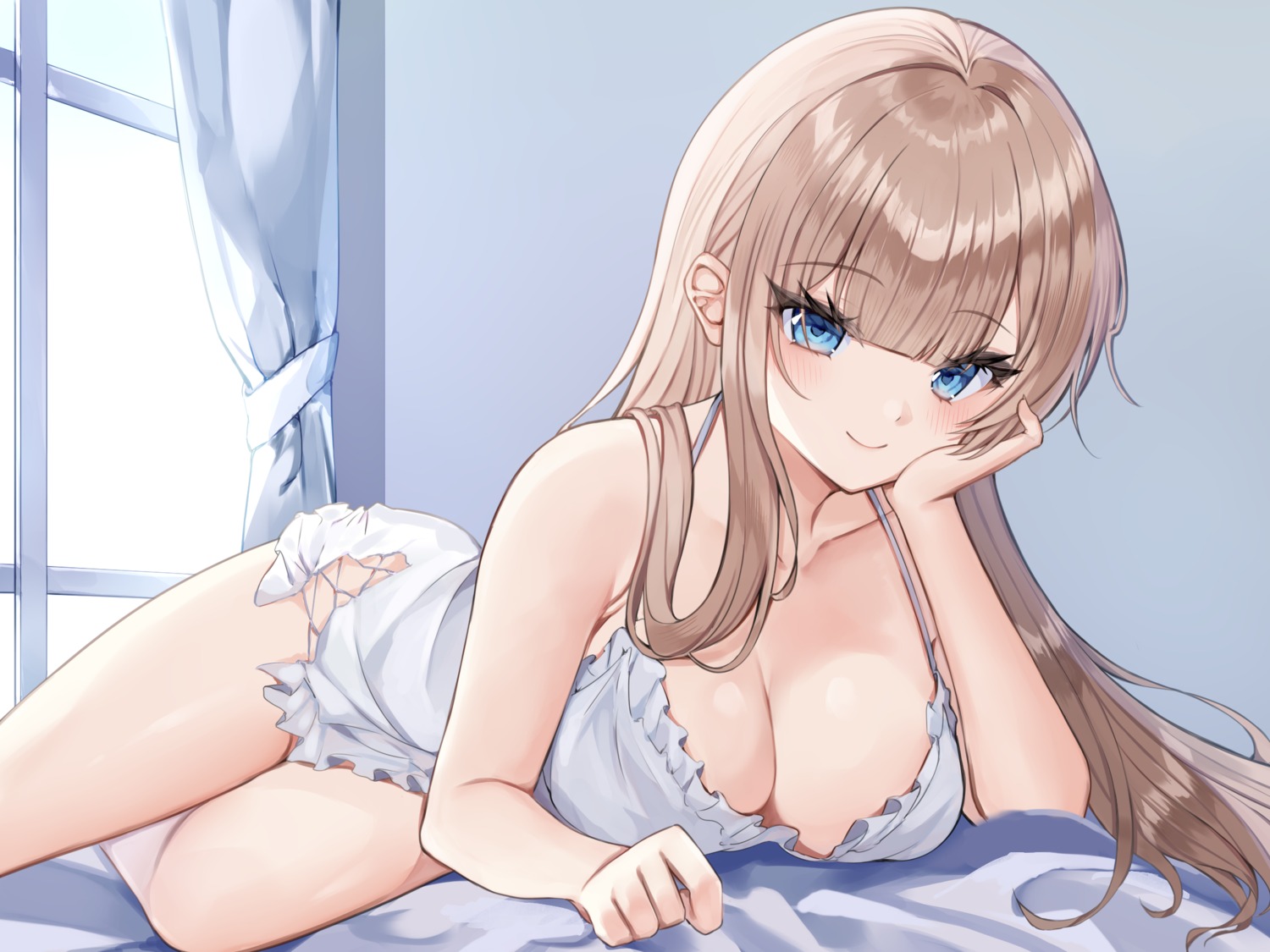 hakuri_(hakuricot) lingerie no_bra