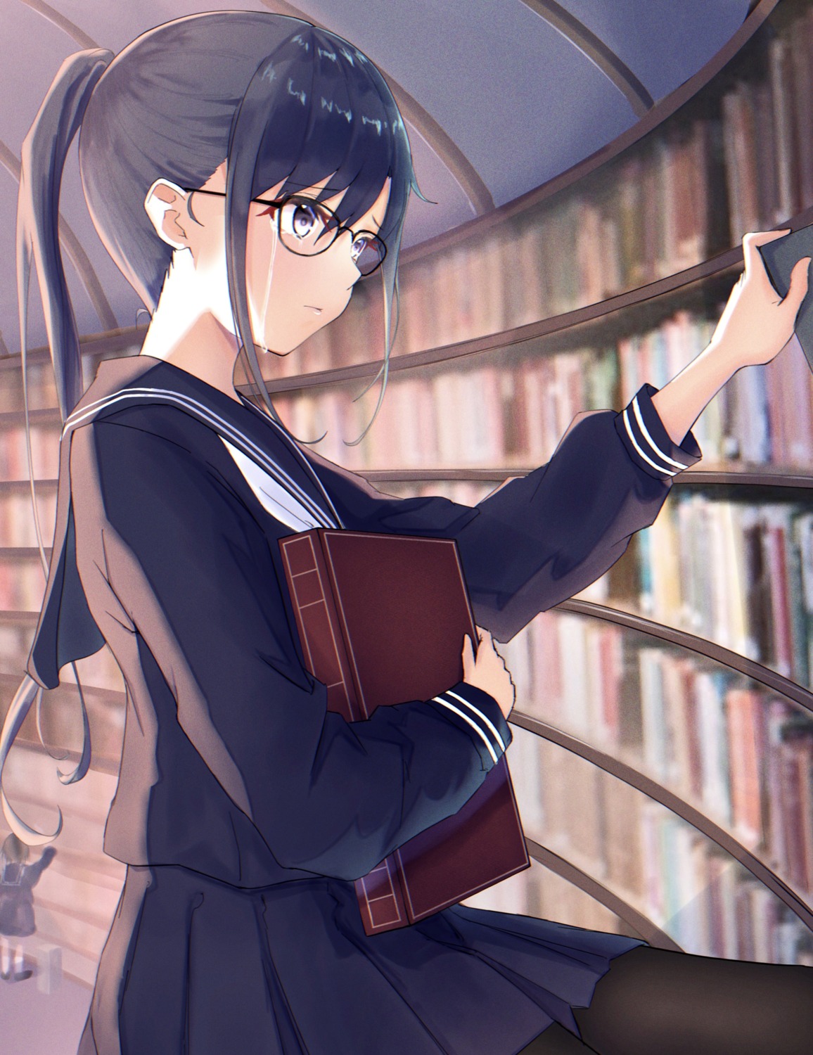 megane pantyhose rin_illust_0805 seifuku