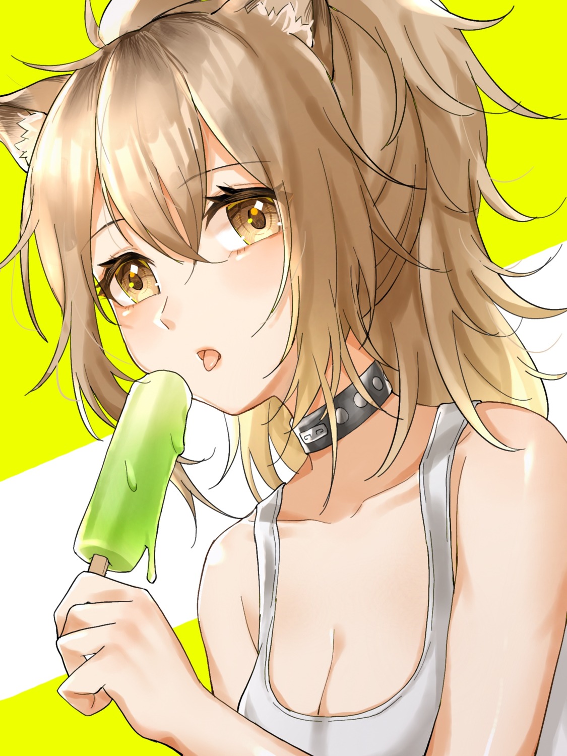 animal_ears arknights cleavage shao siege_(arknights)