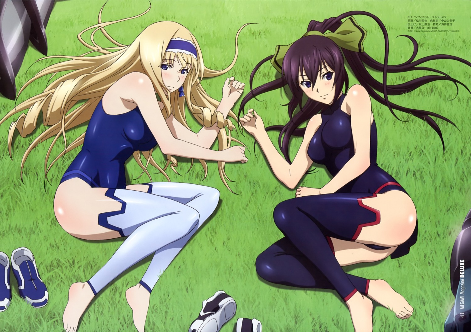 bodysuit cecilia_alcott infinite_stratos matsukawa_tetsuya screening shinonono_houki thighhighs