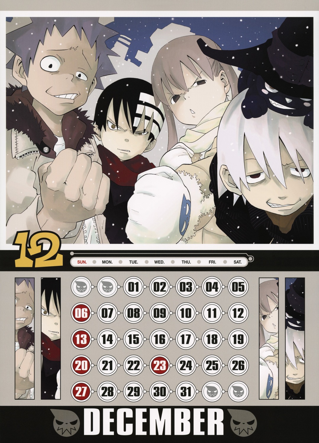 black_star calendar death_the_kid maka_albarn soul_eater soul_eater_(character)