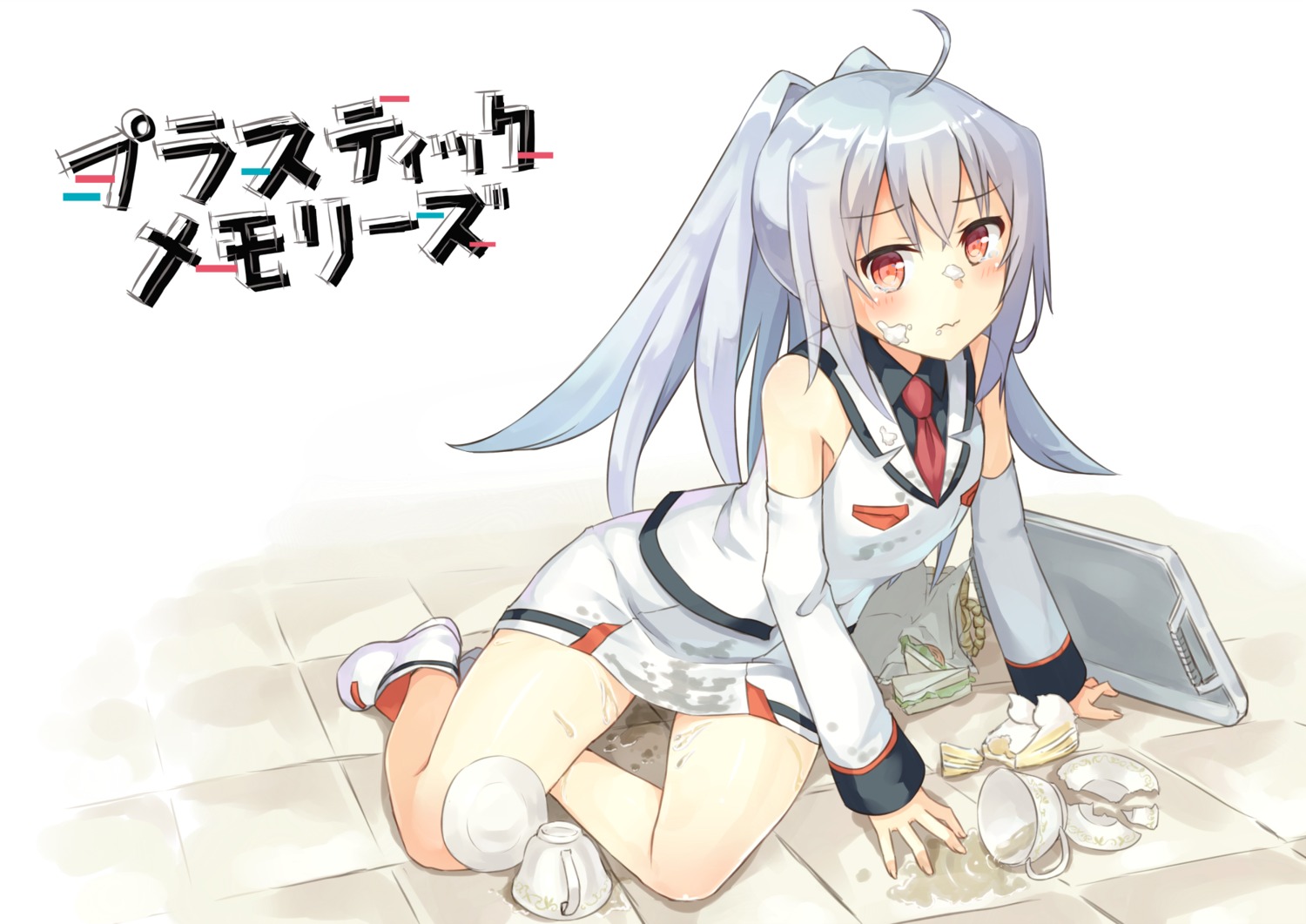 cream isla plastic_memories ruma_imaginary uniform wet_clothes