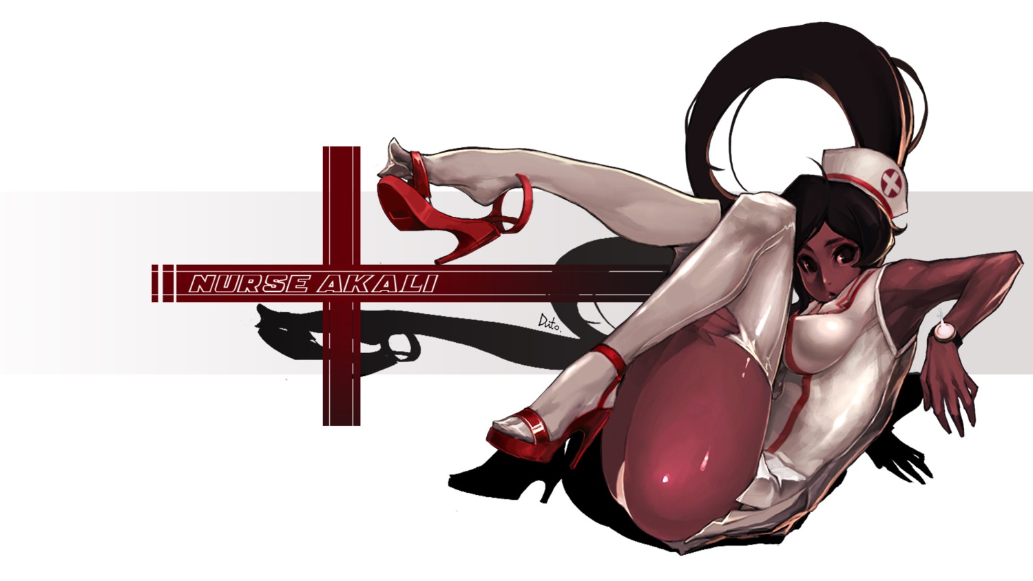 akali ass duto erect_nipples heels league_of_legends nurse pantsu thighhighs