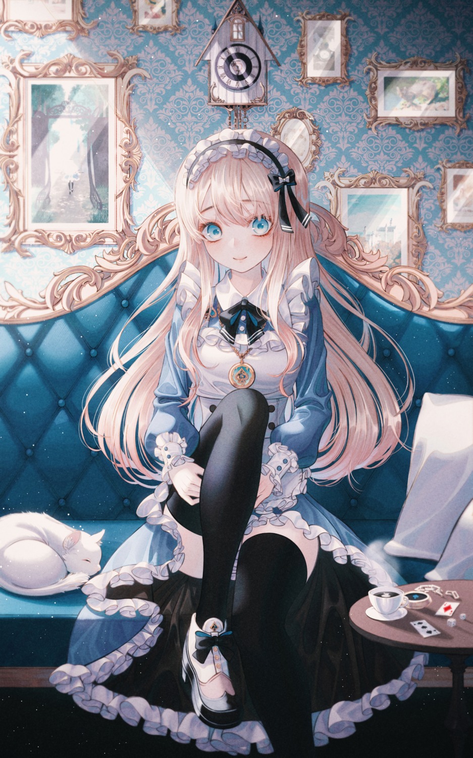 alice alice_in_wonderland maid skirt_lift thighhighs yuka865