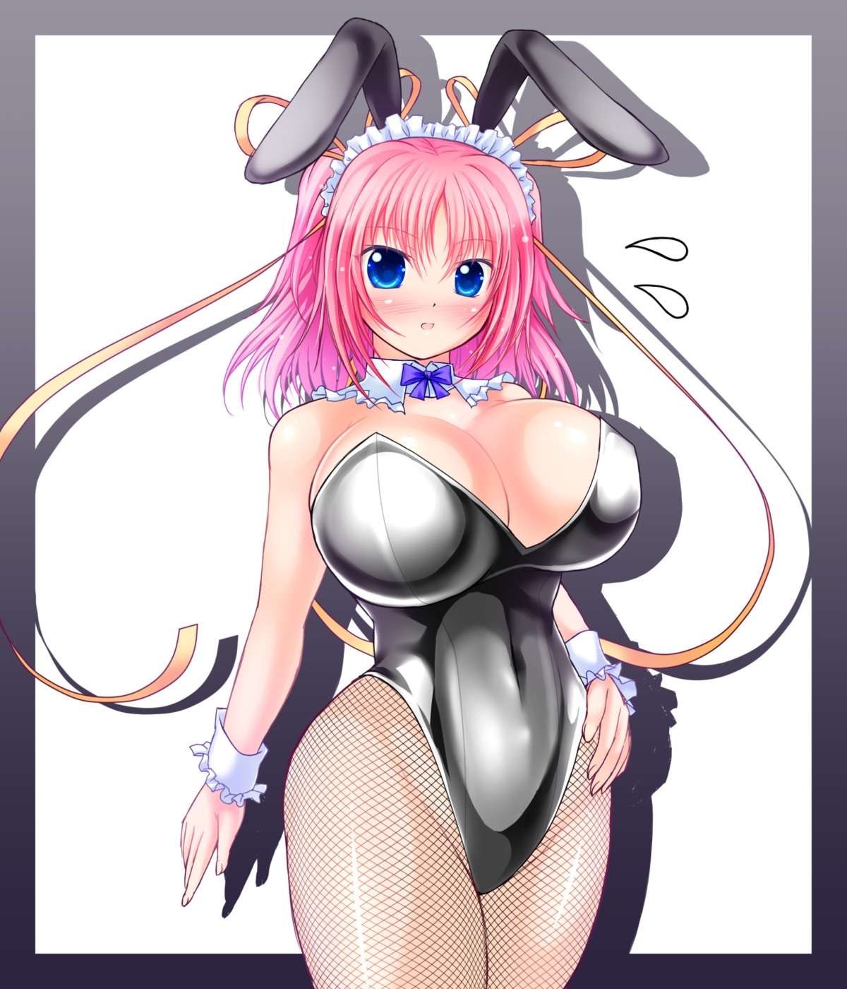 animal_ears bunny_ears bunny_girl cleavage fishnets kogarashi_(artist) pantyhose