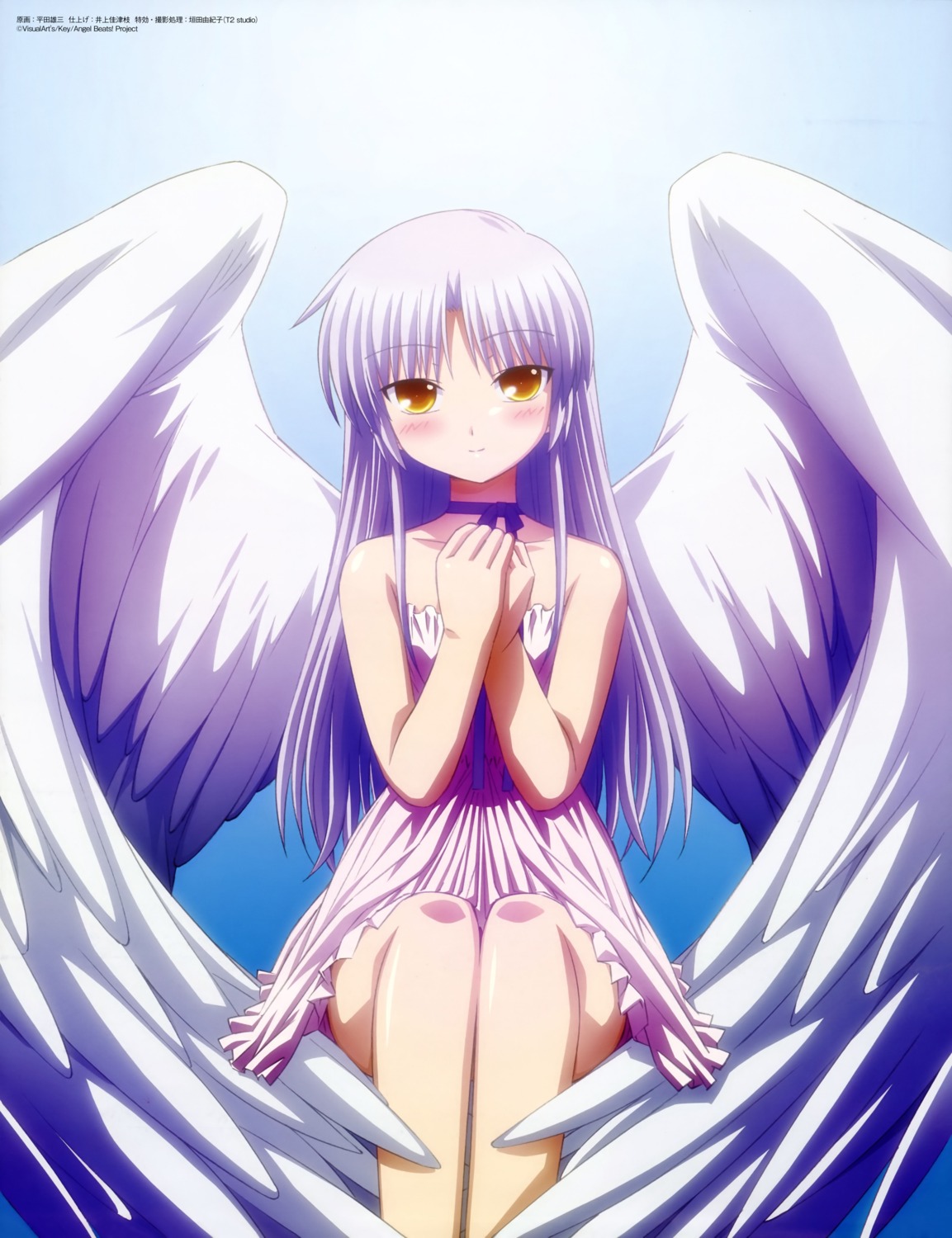 angel angel_beats! dress hirata_katsuzou tachibana_kanade wings