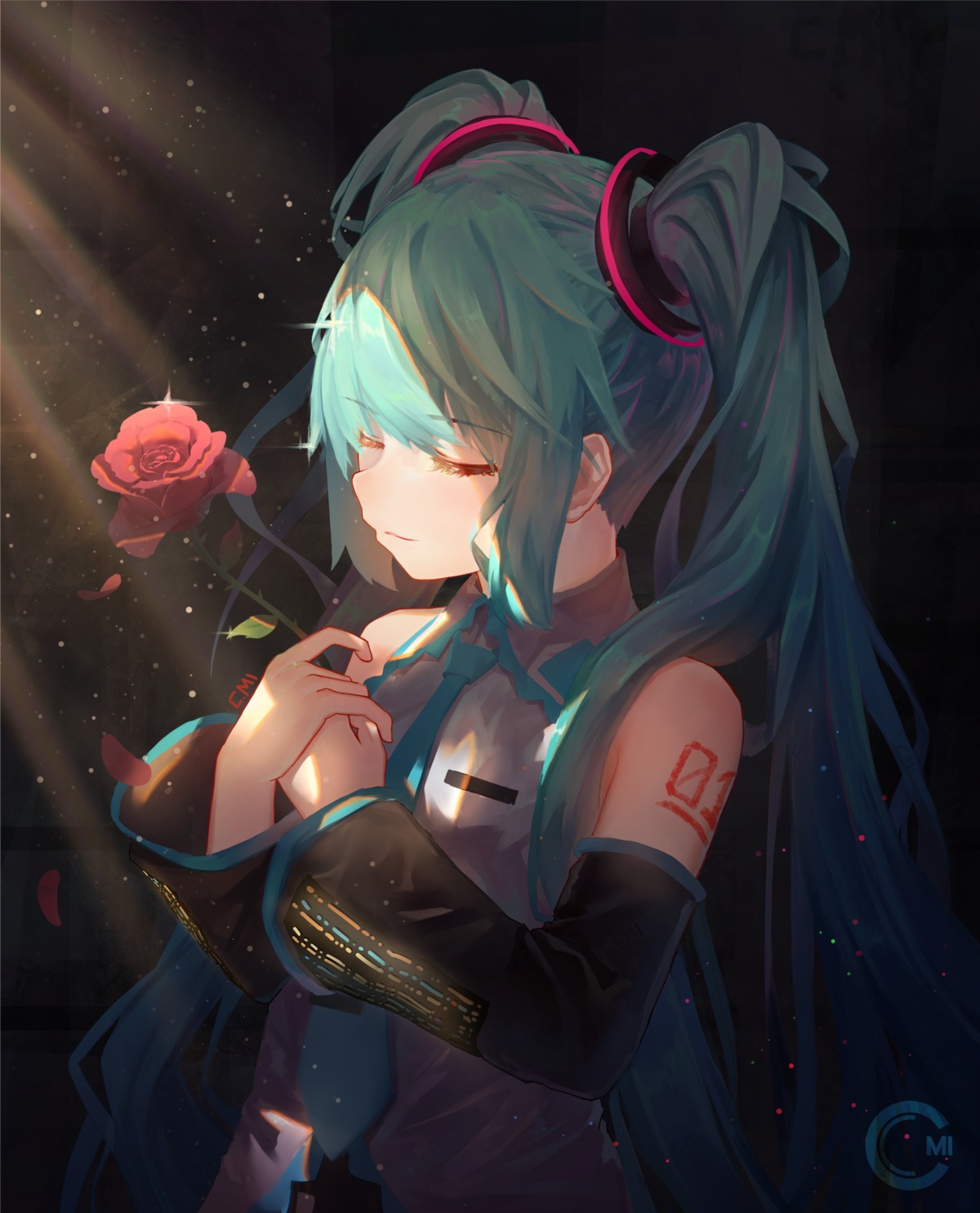 c.mi hatsune_miku tattoo vocaloid