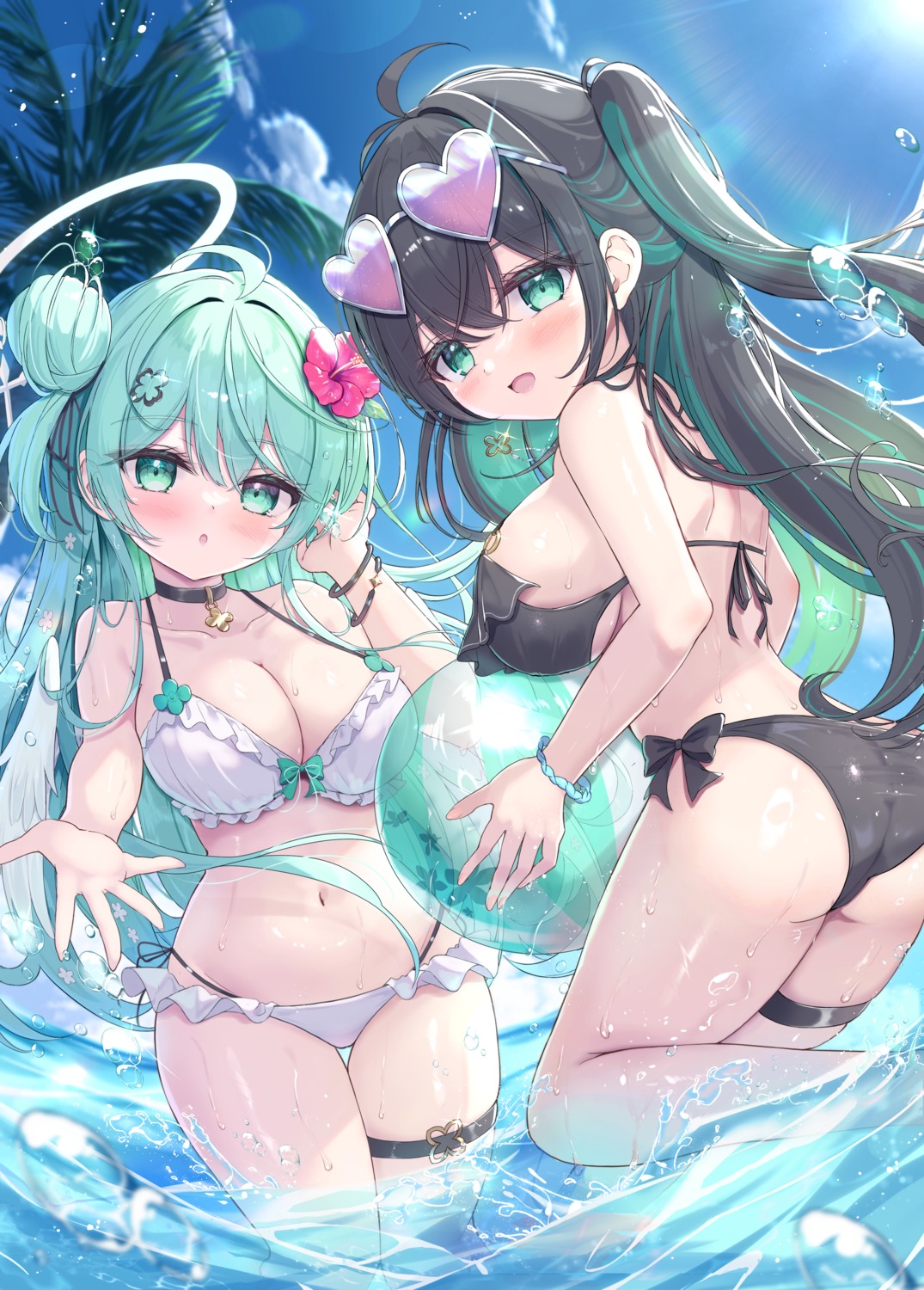 angel ass bikini garter megane mikaze_maruto swimsuits thong wet wings