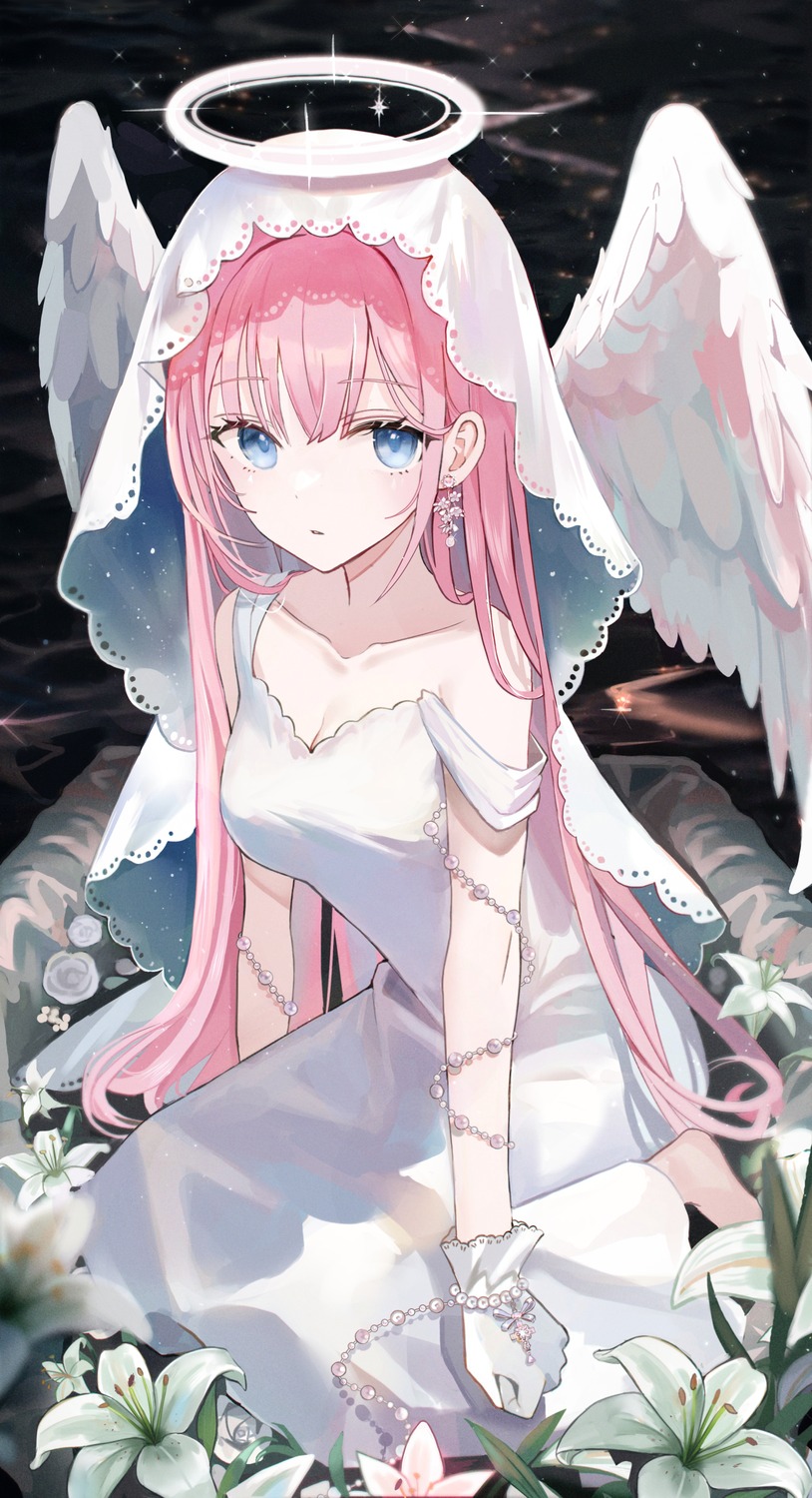 angel dress iren no_bra wings