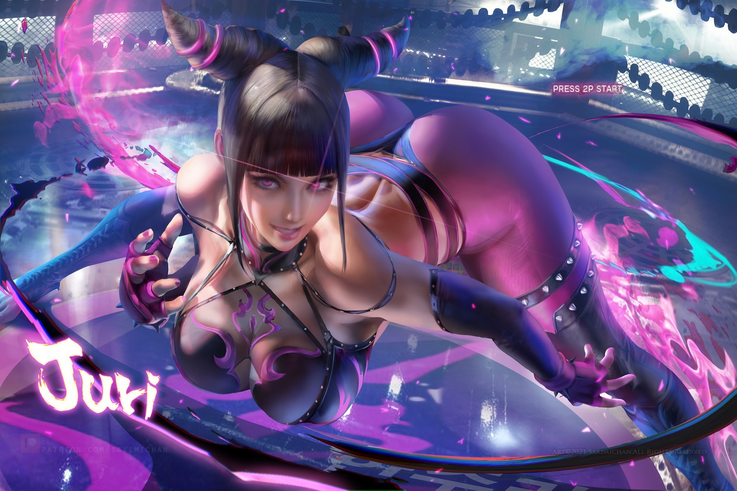 ass garter han_juri no_bra sakimichan see_through street_fighter thighhighs