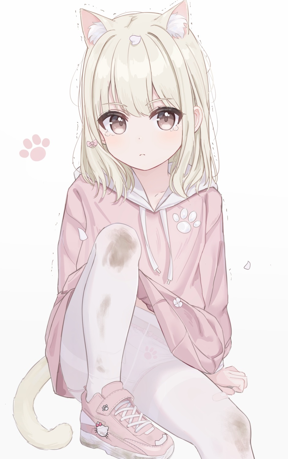 animal_ears nekomimi pantsu pantyhose shirt_lift tagme tail