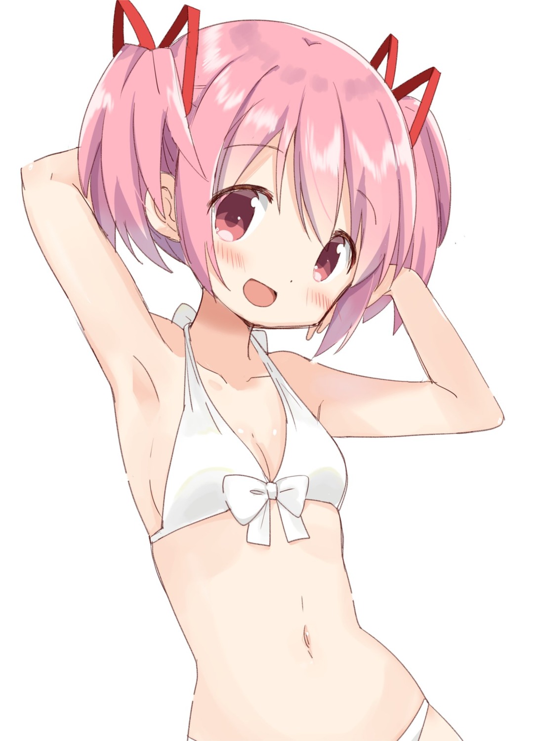 bikini cleavage kaname_madoka puella_magi_madoka_magica swimsuits tsubaki_(tatajd)