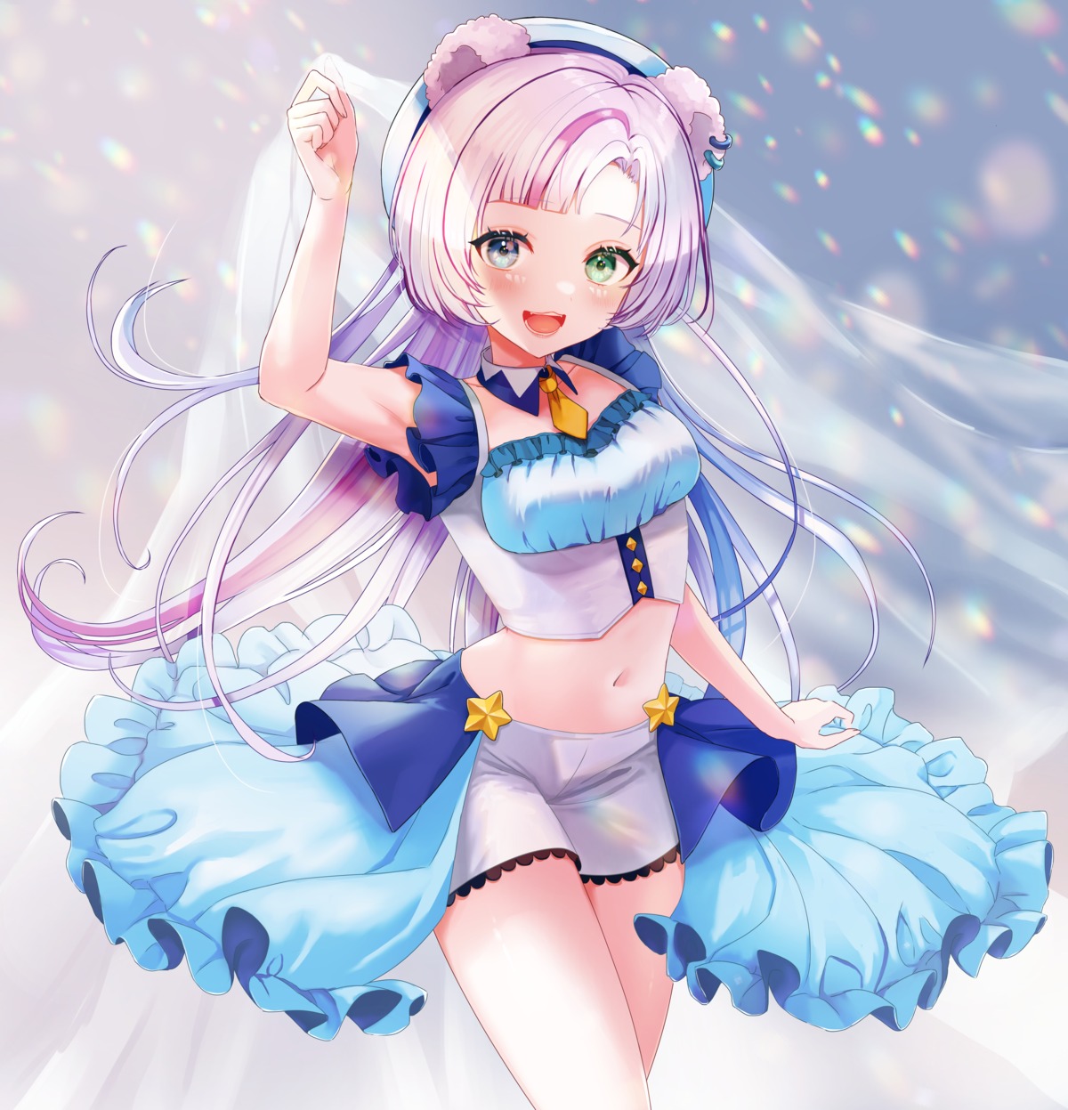 animal_ears heterochromia skirt_lift tagme