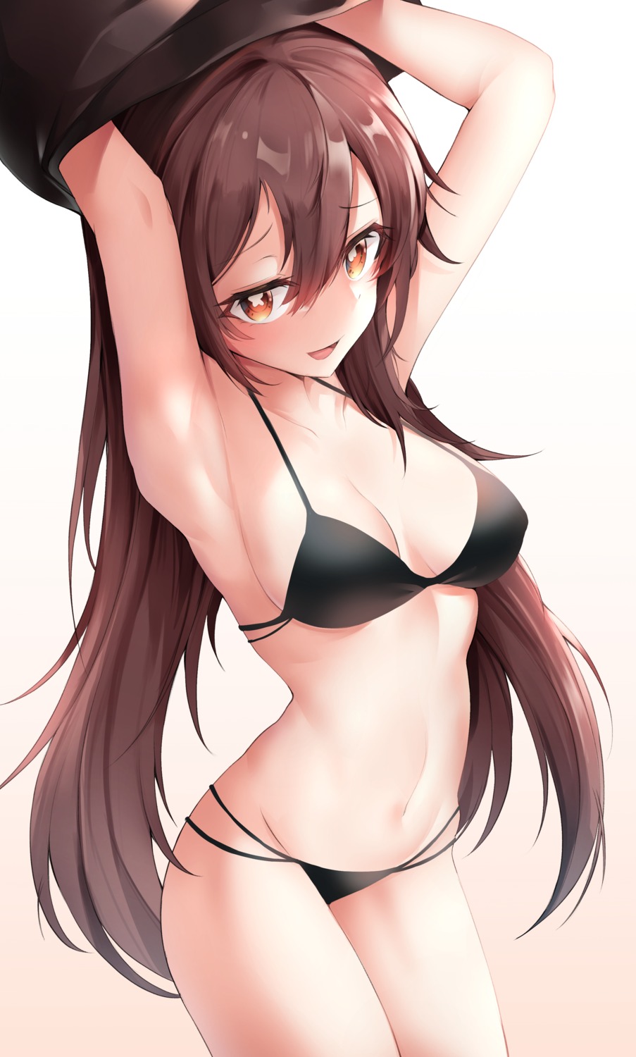 bikini genshin_impact gr_greeze hu_tao shirt_lift swimsuits