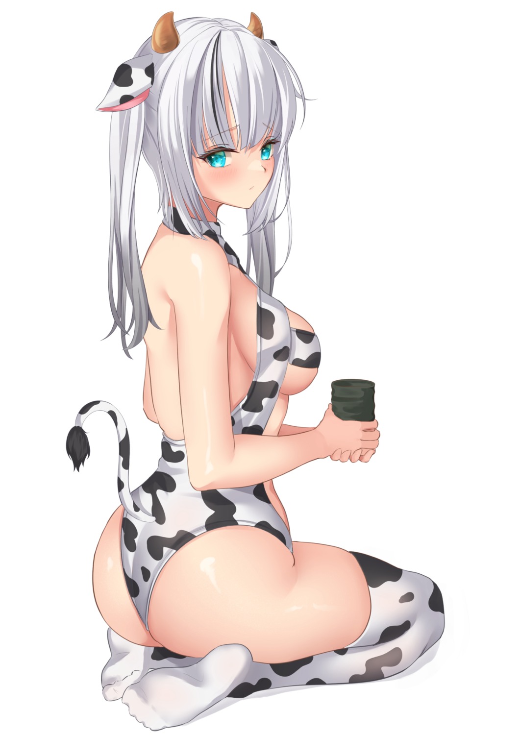 animal_ears ass feet horns swimsuits tail thighhighs yuto_(yuto_illust_7)