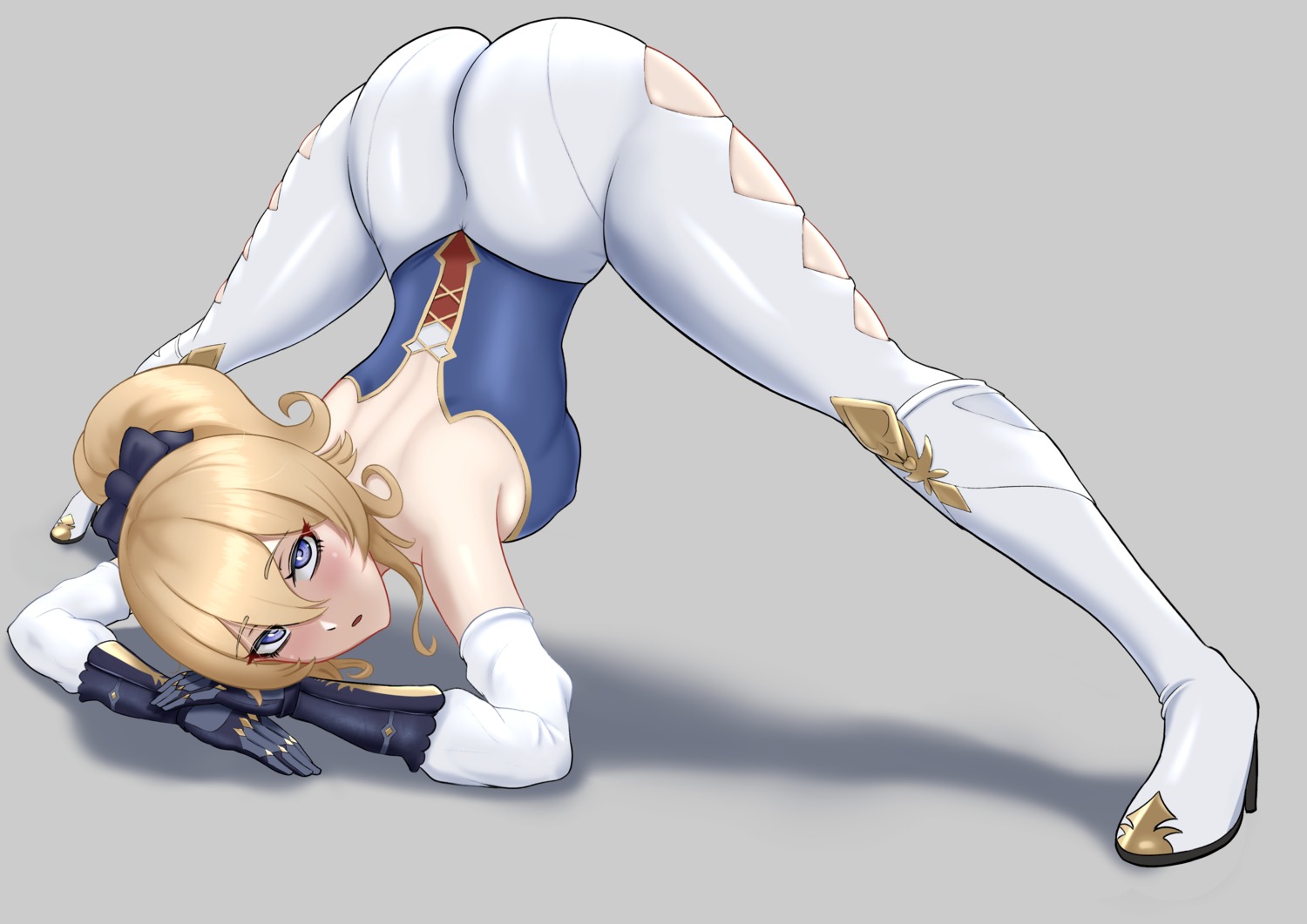 ass bodysuit erect_nipples genshin_impact heels iceringer jean_(genshin_impact) no_bra