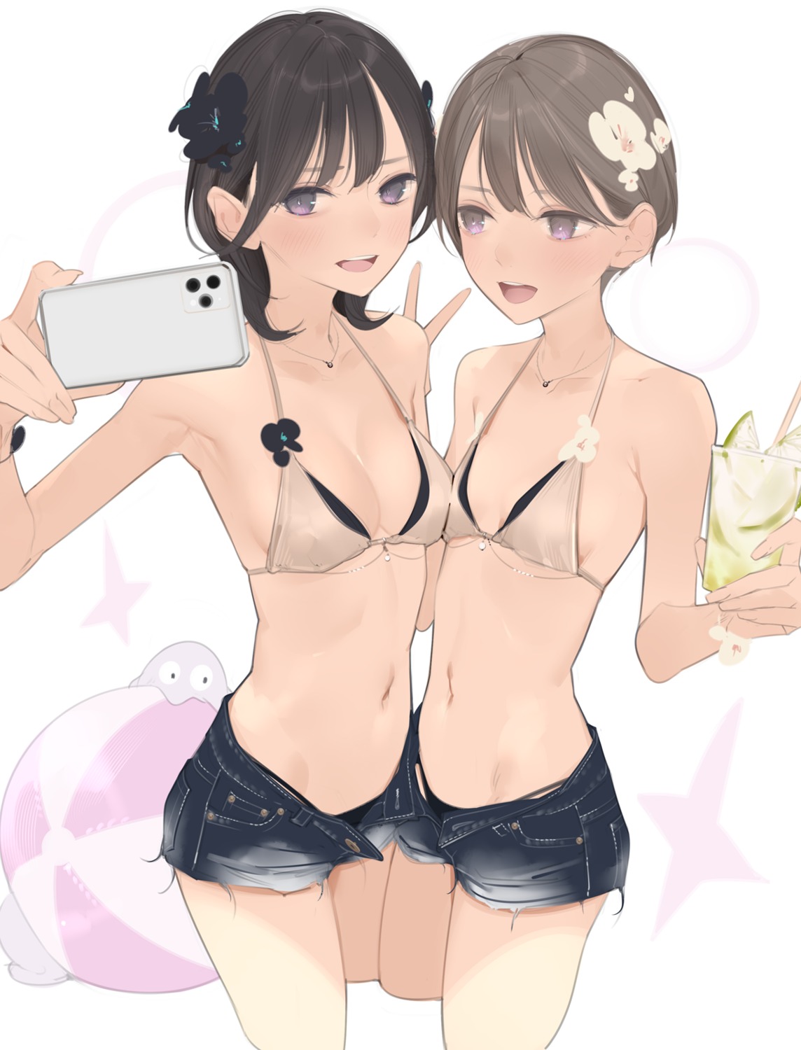 ama_mitsuki bikini swimsuits symmetrical_docking